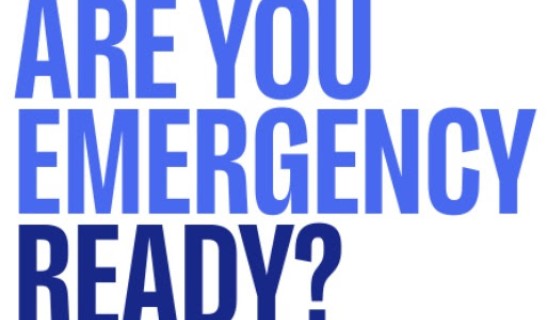 Are you emergency ready? bold blue text across white background.
