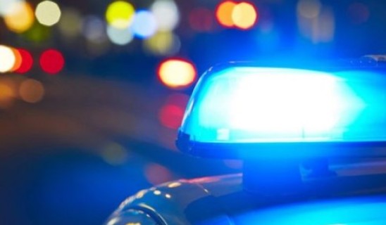 blue light police car