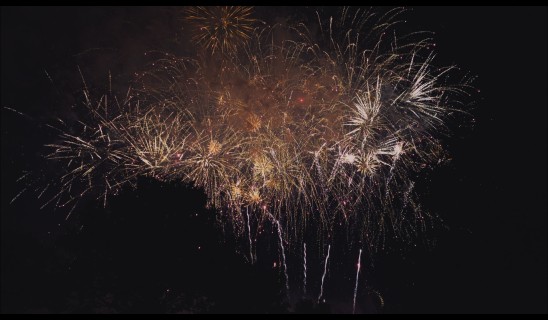 Fireworks in the sky in Southport