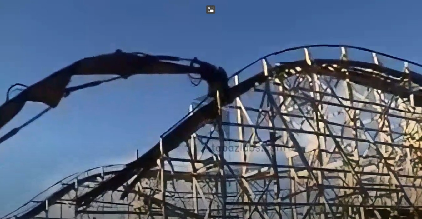 Enhanced video of the destruction of Southport Pleasureland