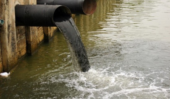 sewage river water