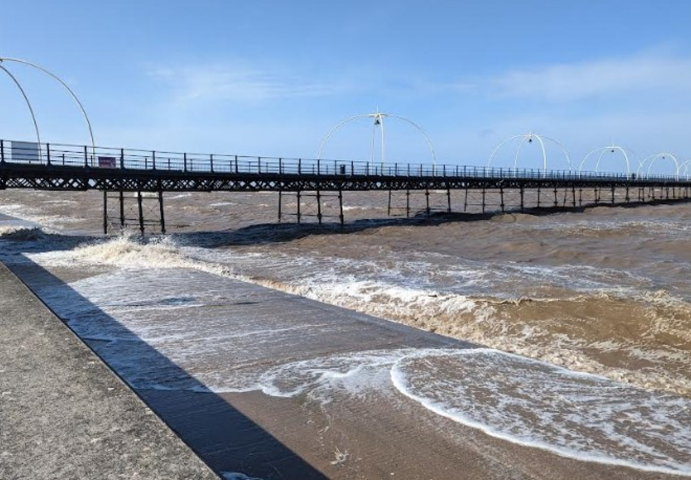 Extremely high tide in Southport this morning 22nd March Eye on Southport